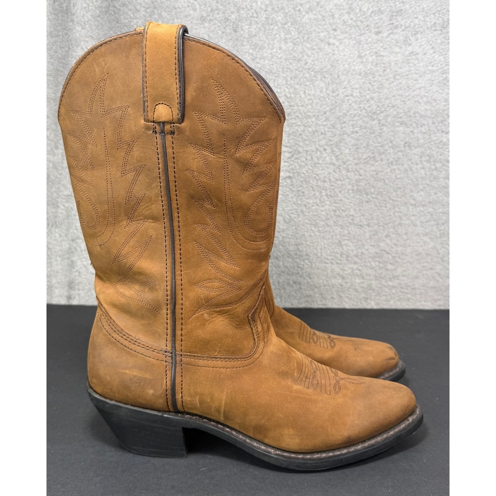 Durango Western Boots Womens 7.5M Tan Leather RD4112 Stitched Pointed Toe
